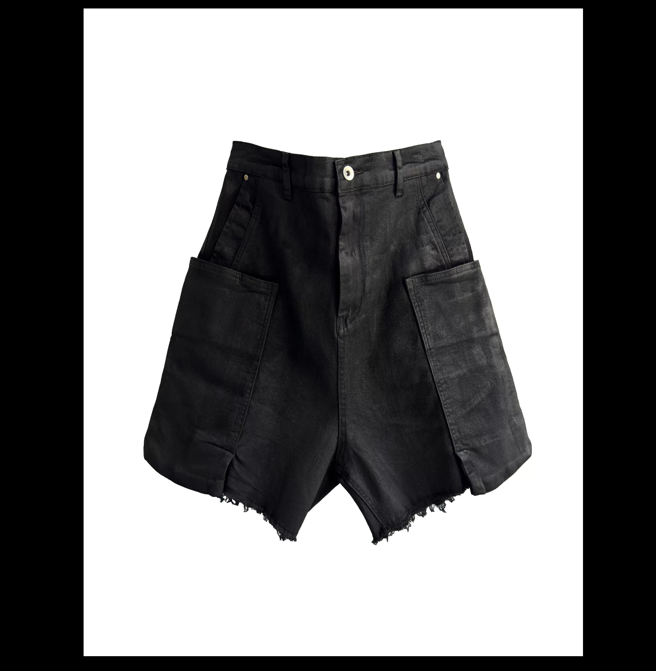 Voidline Fray-Hem Satchel Shorts