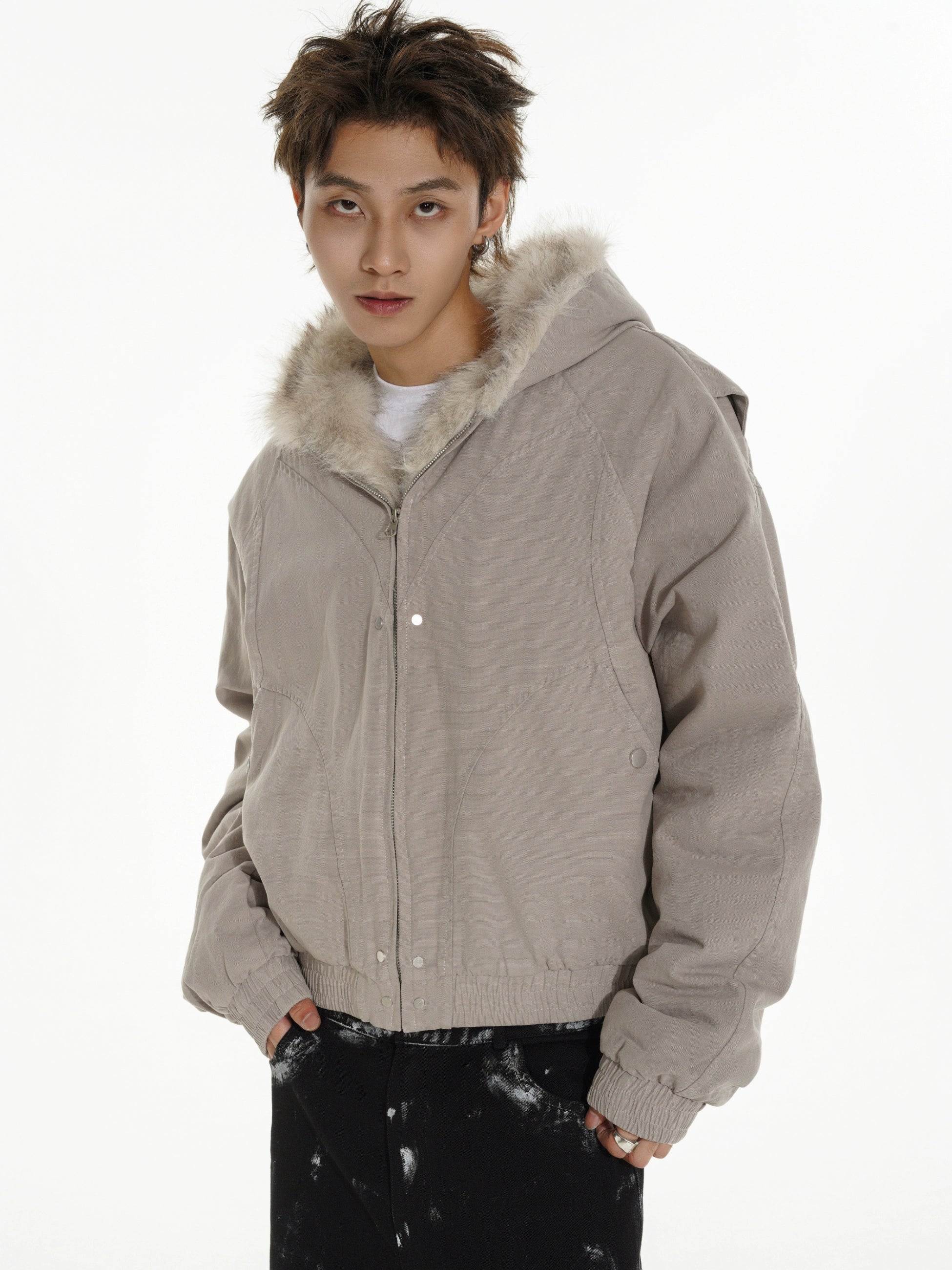 Frost Lined Midnight Bomber Jacket