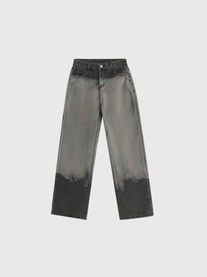 Loose Fit Washed Street Jeans - chiclara
