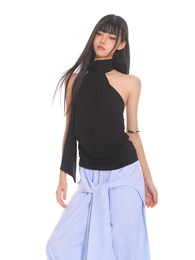 Halter Draped Summer Top