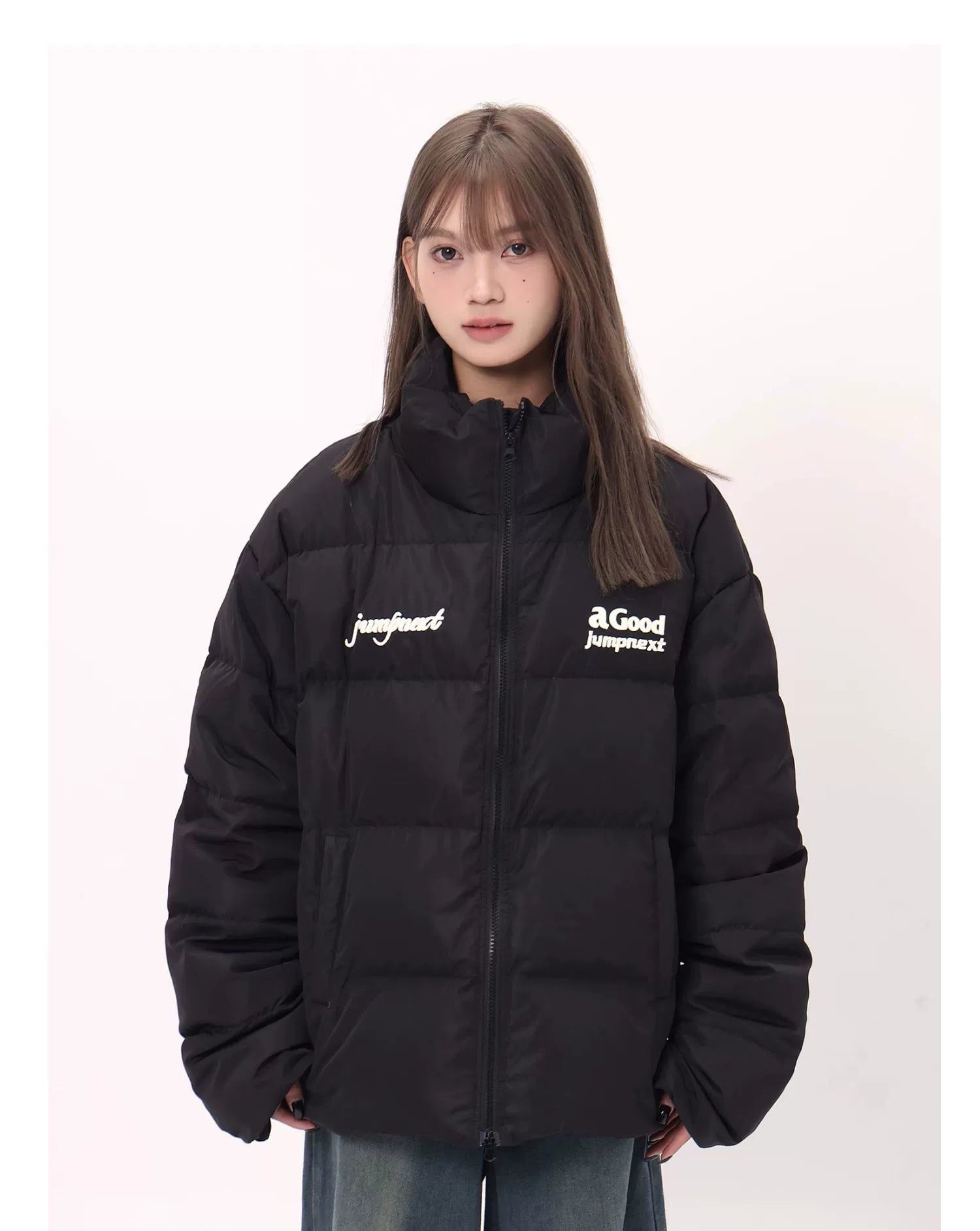 Dual Zippered Puffer Jacket - chiclara