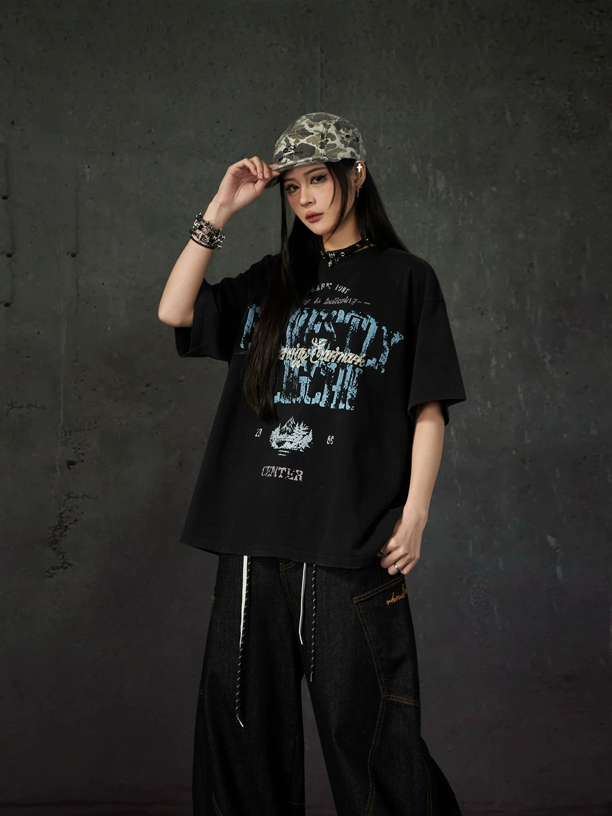 Nebula Varsity Oversize Graphic Tee