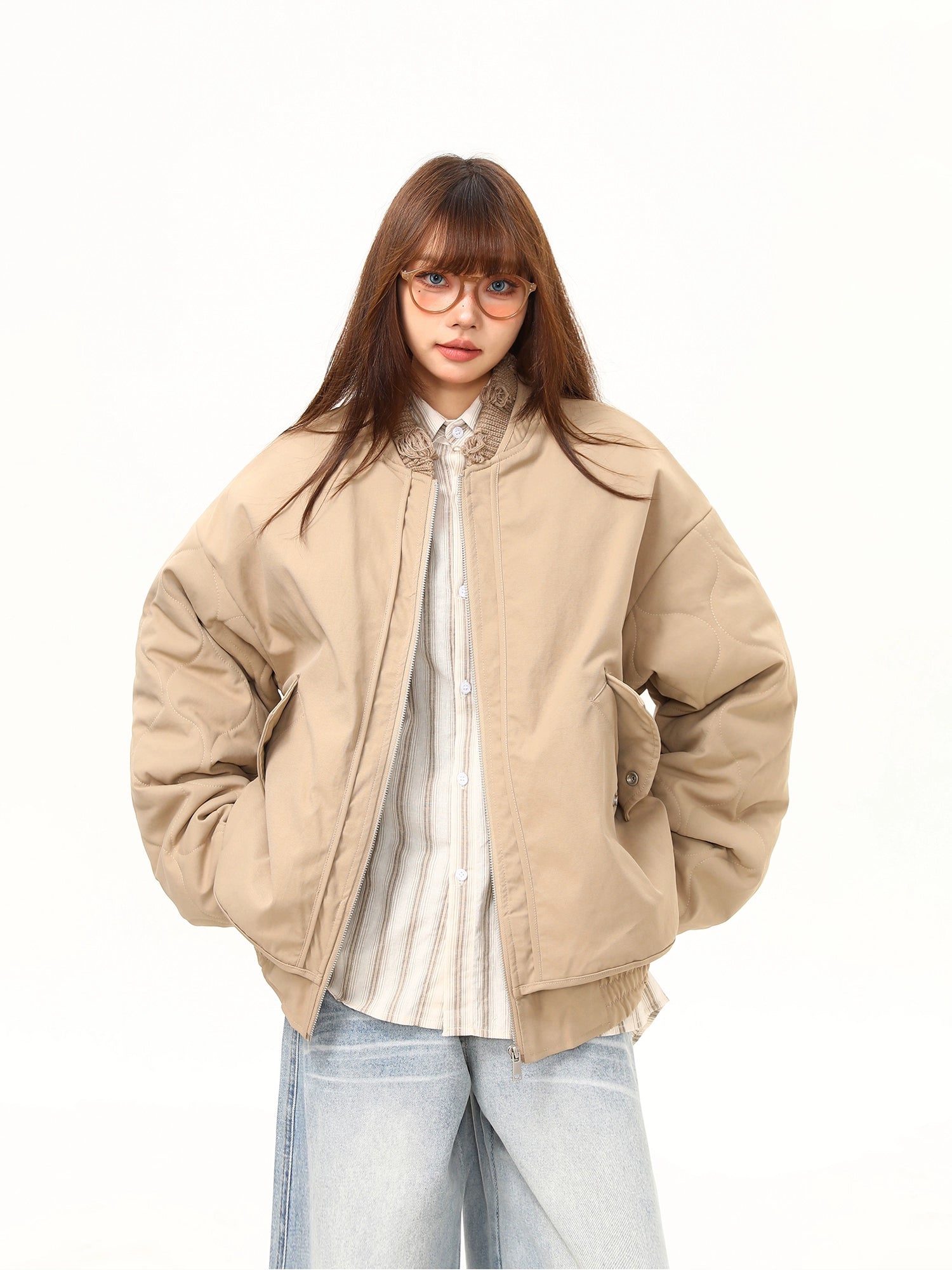 Sahara Breeze Oversized Bomber Jacket