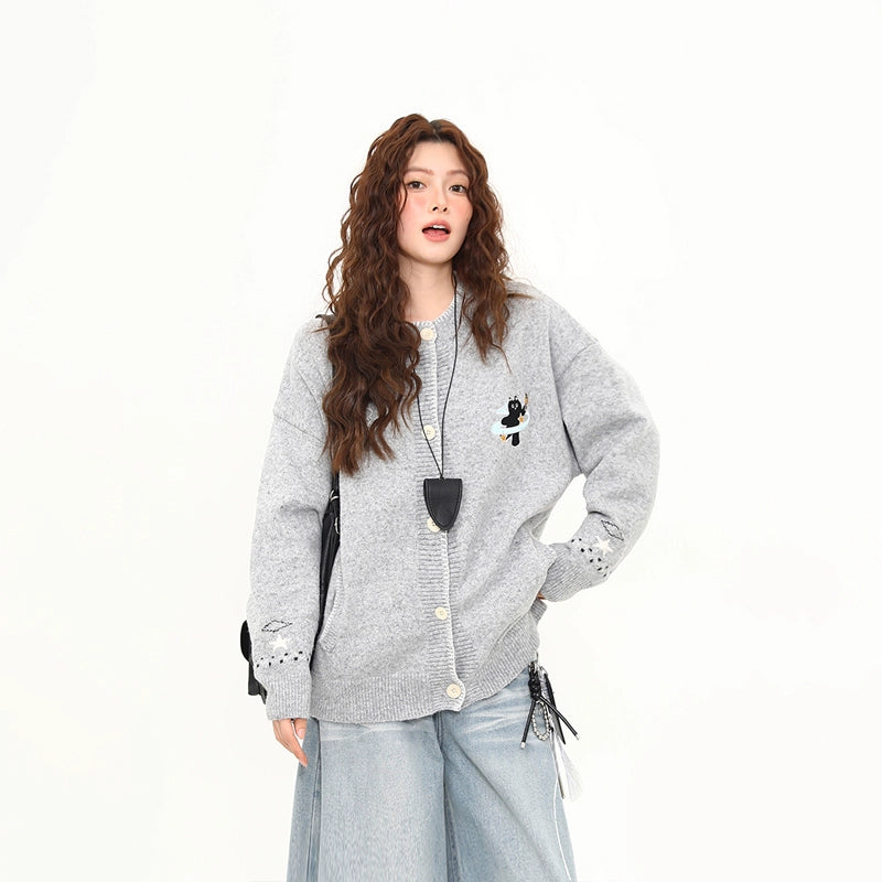 Moonlight Kitty Knit Cardigan