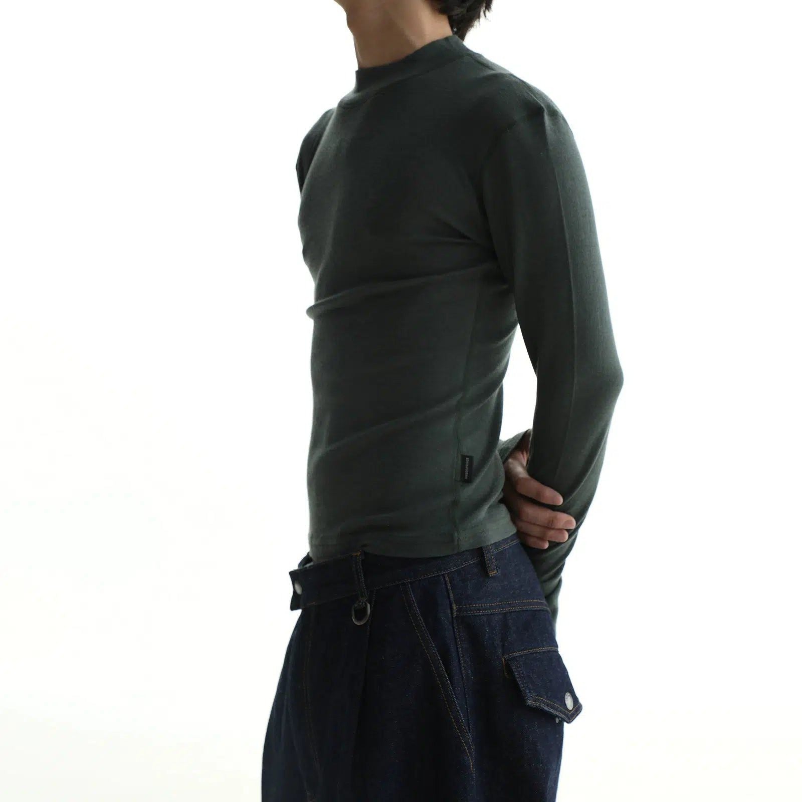 Fine Long Sleeve T-Shirt in Slim Fit - chiclara