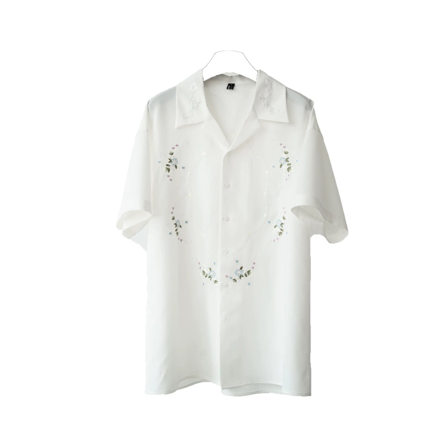 Sunlit Cameo Embroidered Camp Shirt