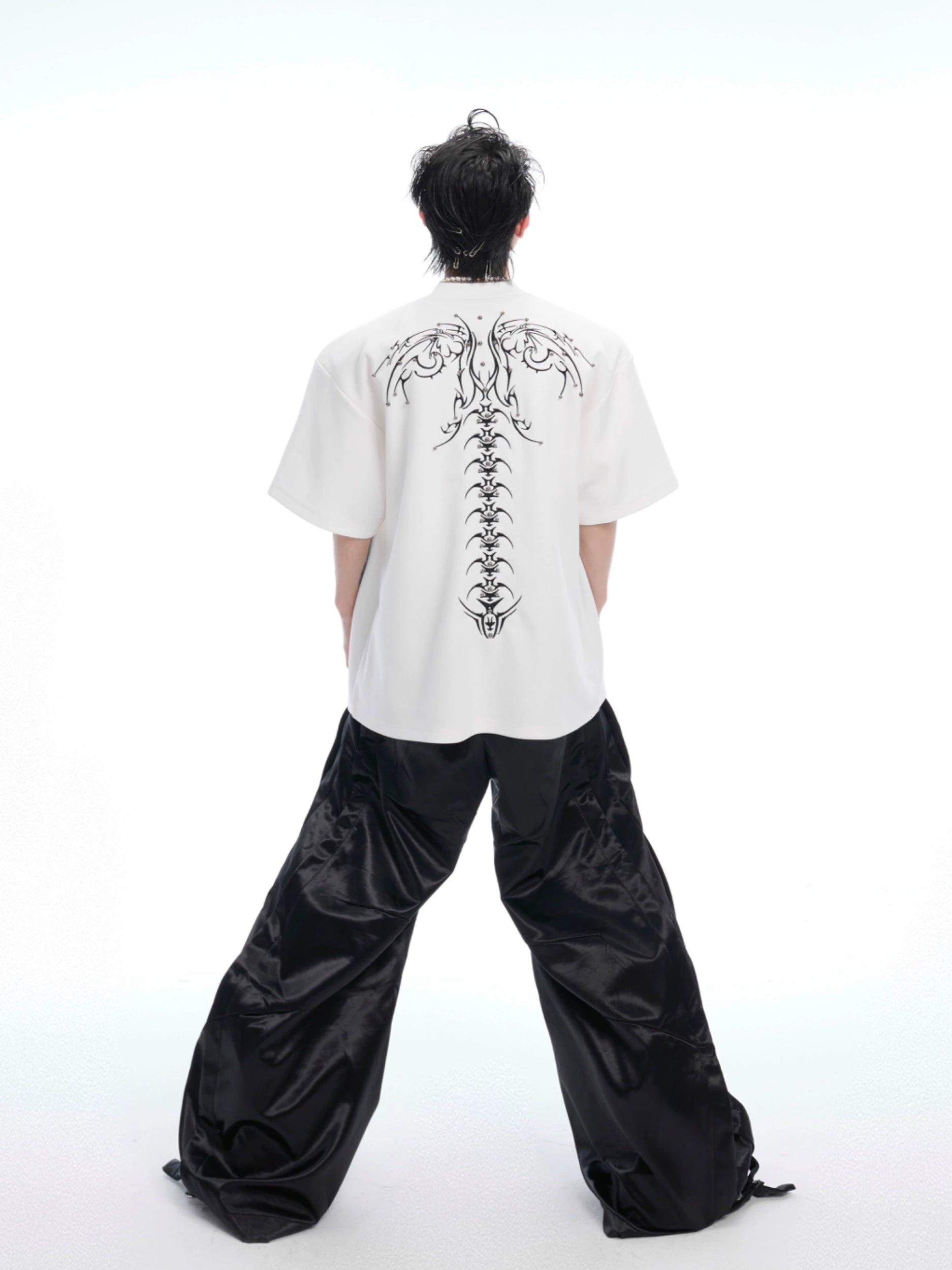 Crystal Wing White Oversized Tee