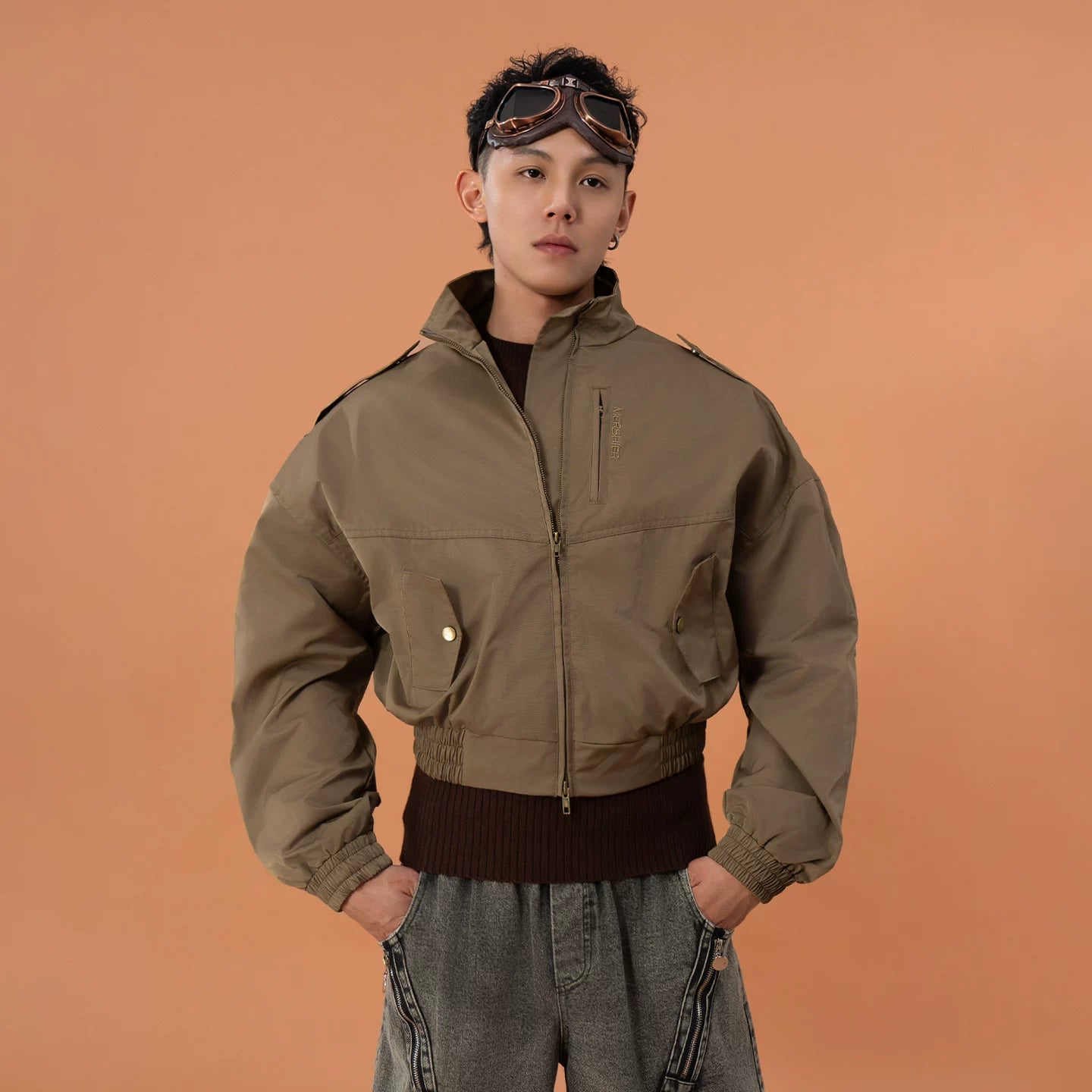 Aviator Hem-Rib Flight Bomber Jacket