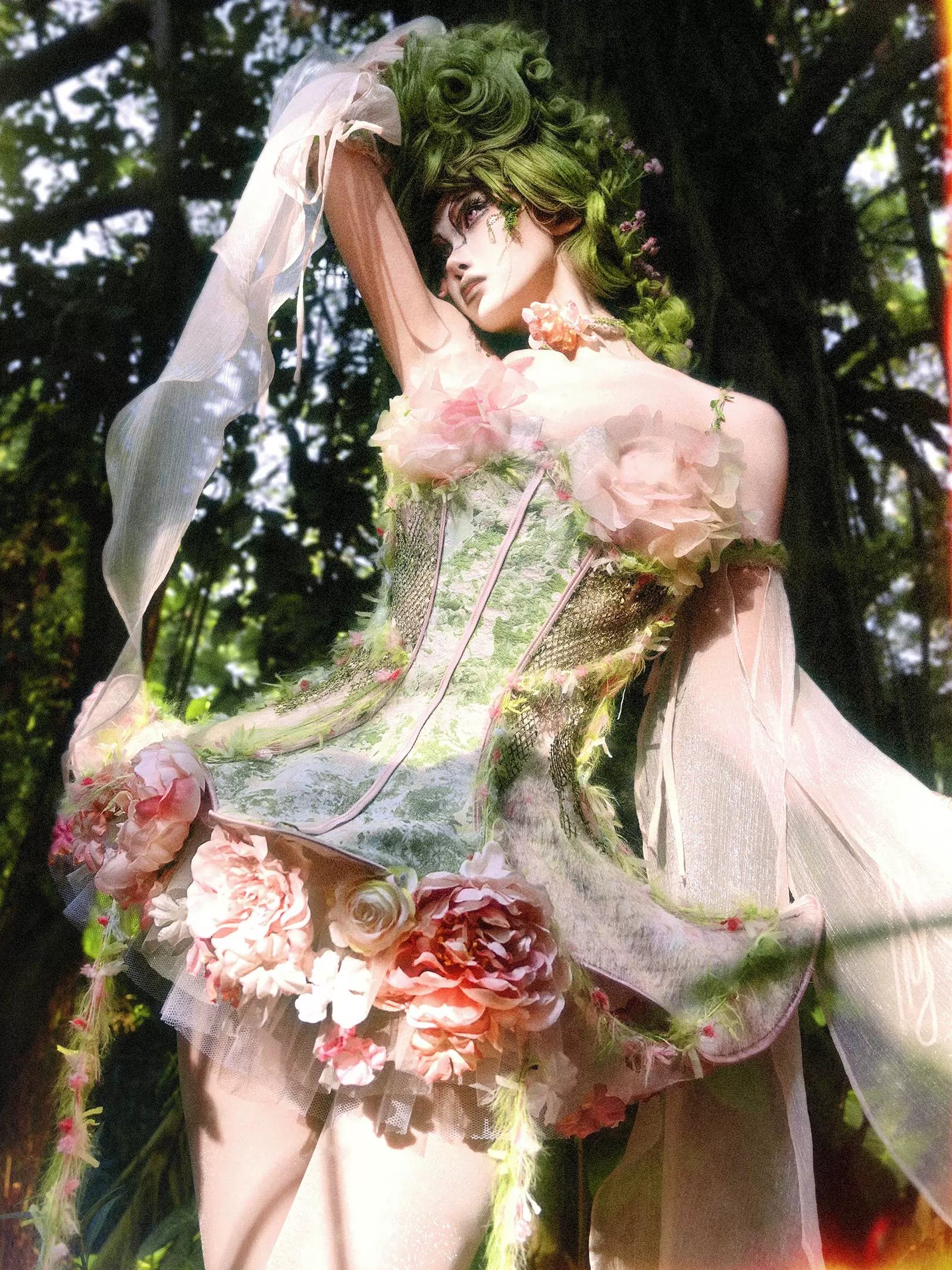 Garden Fairy Floral Dress Set