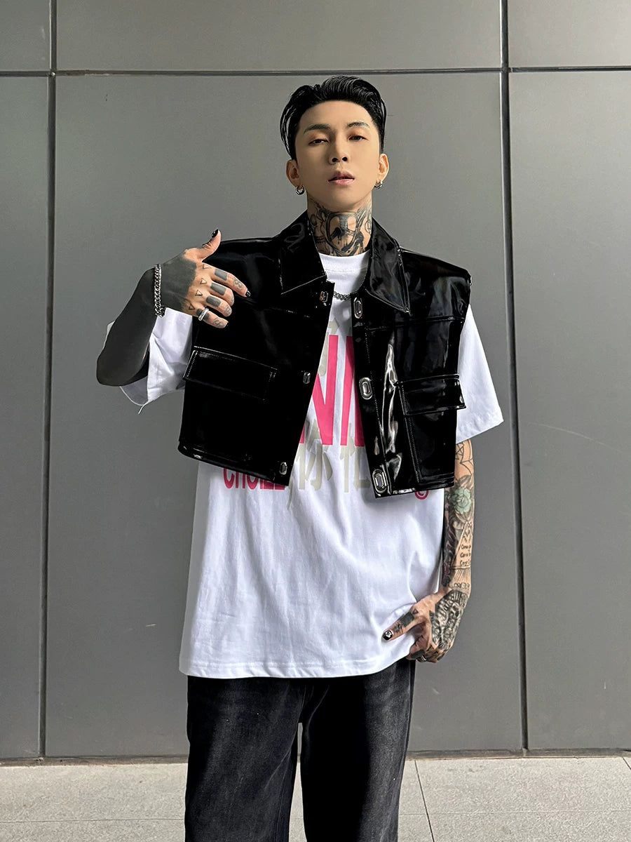 Neon Chrome Patent Street Vest