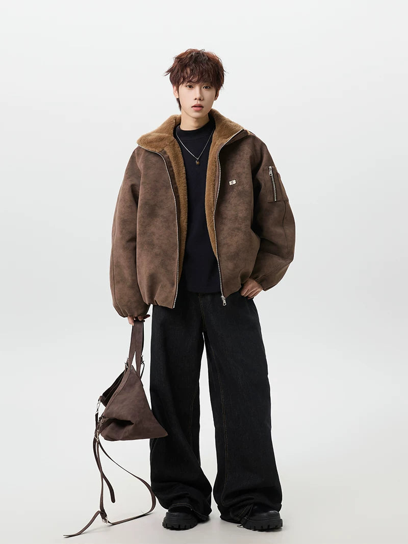 Aviator Sherpa-Lined Jacket