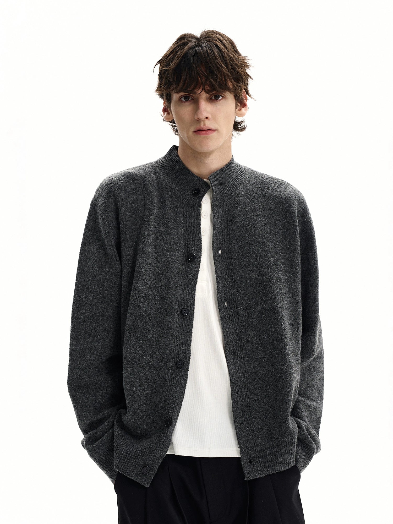 Charcoal Cloud Knit Cardigan