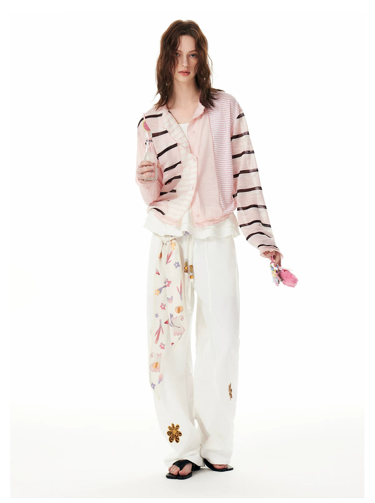 Meadow Doodle Blossom Tie Belt