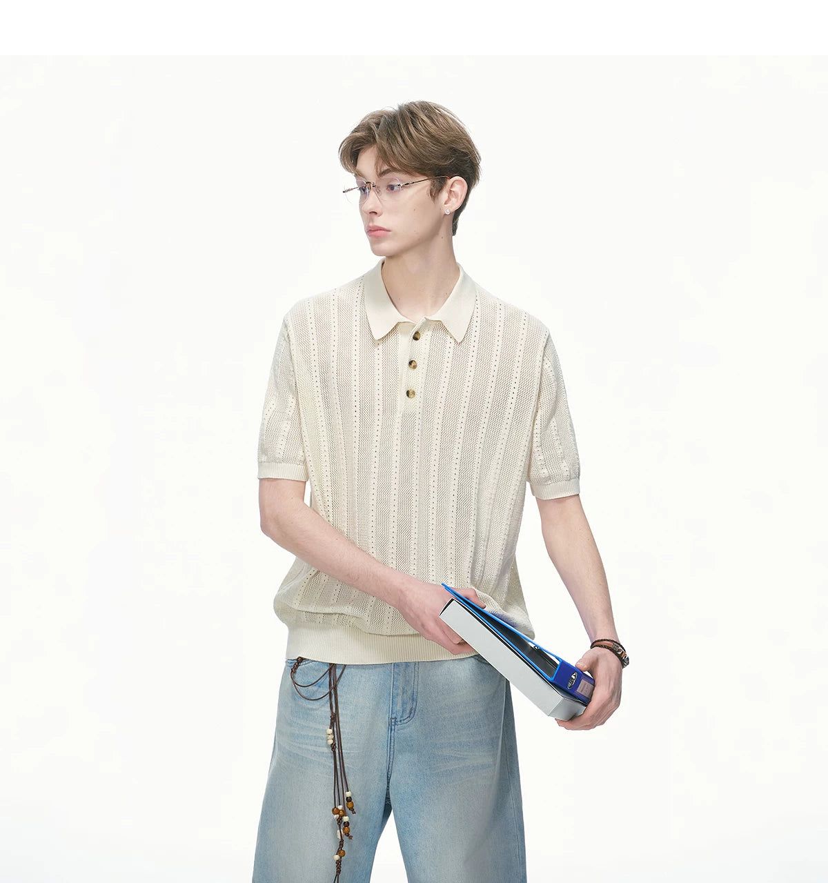 Breezeweave Pointelle Knit Polo