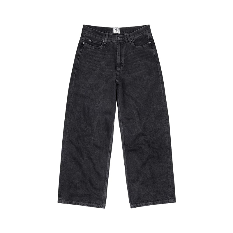 Coal Fade Wide-Leg Denim Pants