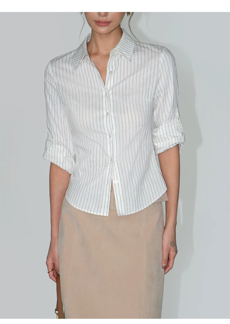 Contour Stripe Tailored Shirt