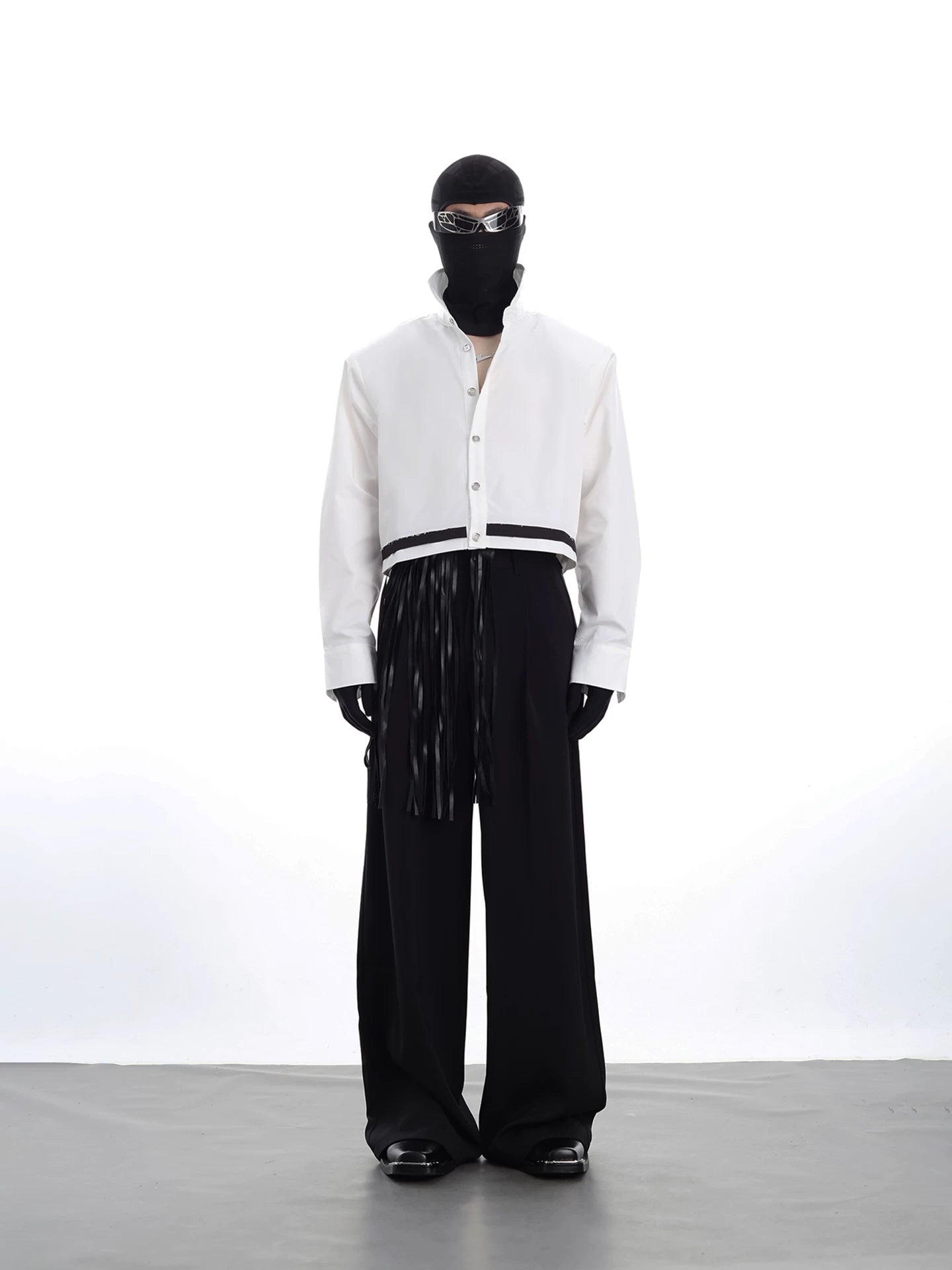 Crowned Relic Monochrome Cropped Jacket