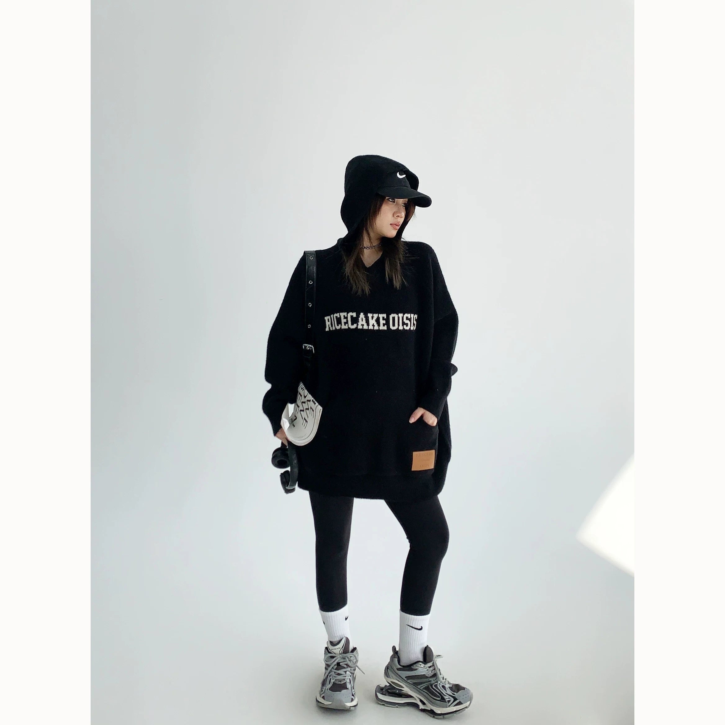 Brick Cozy Logo Knit Hoodie