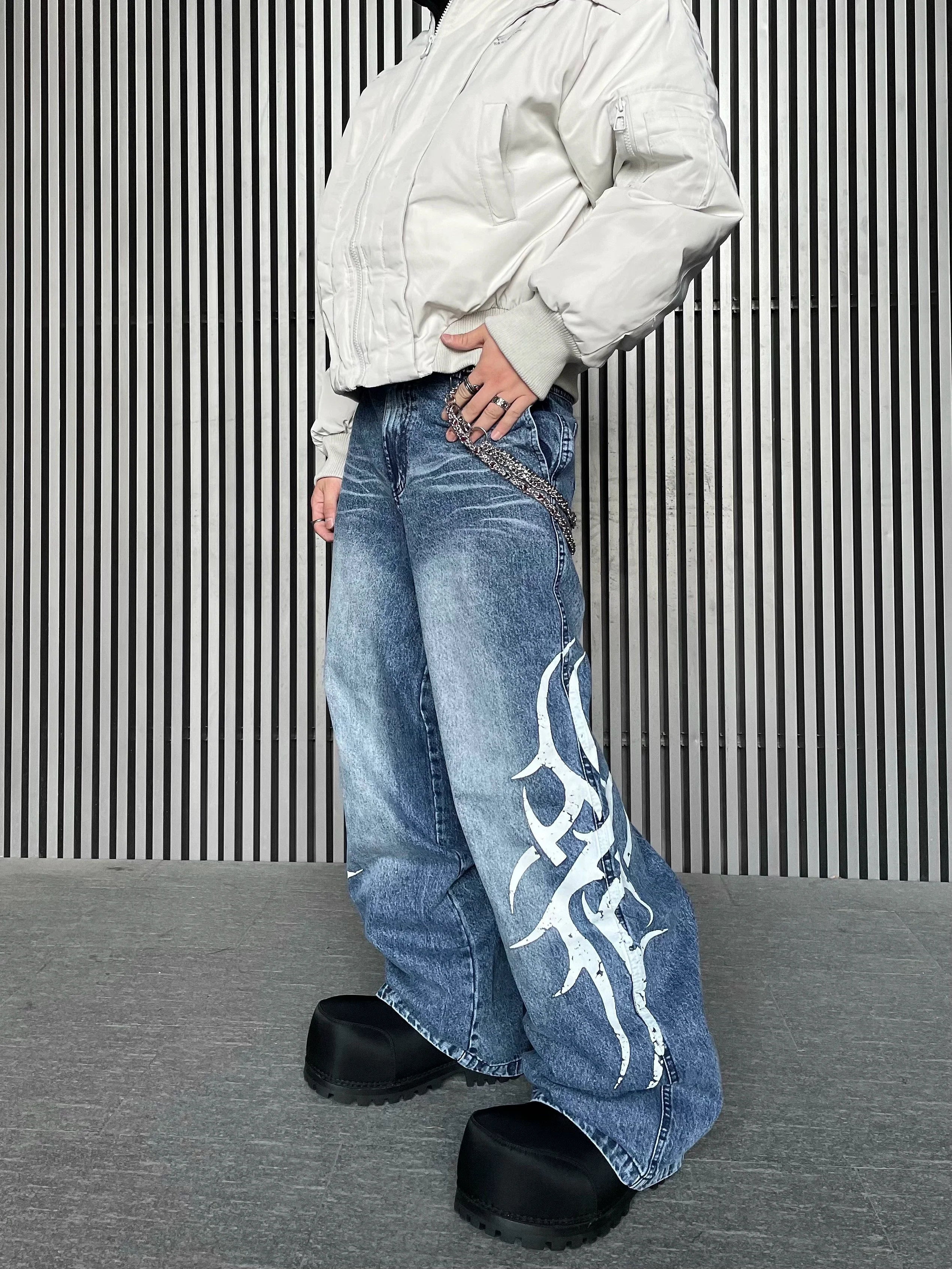 Frost Flame Wide Leg Jeans