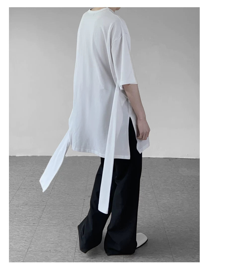 White Sash Wrap Tee