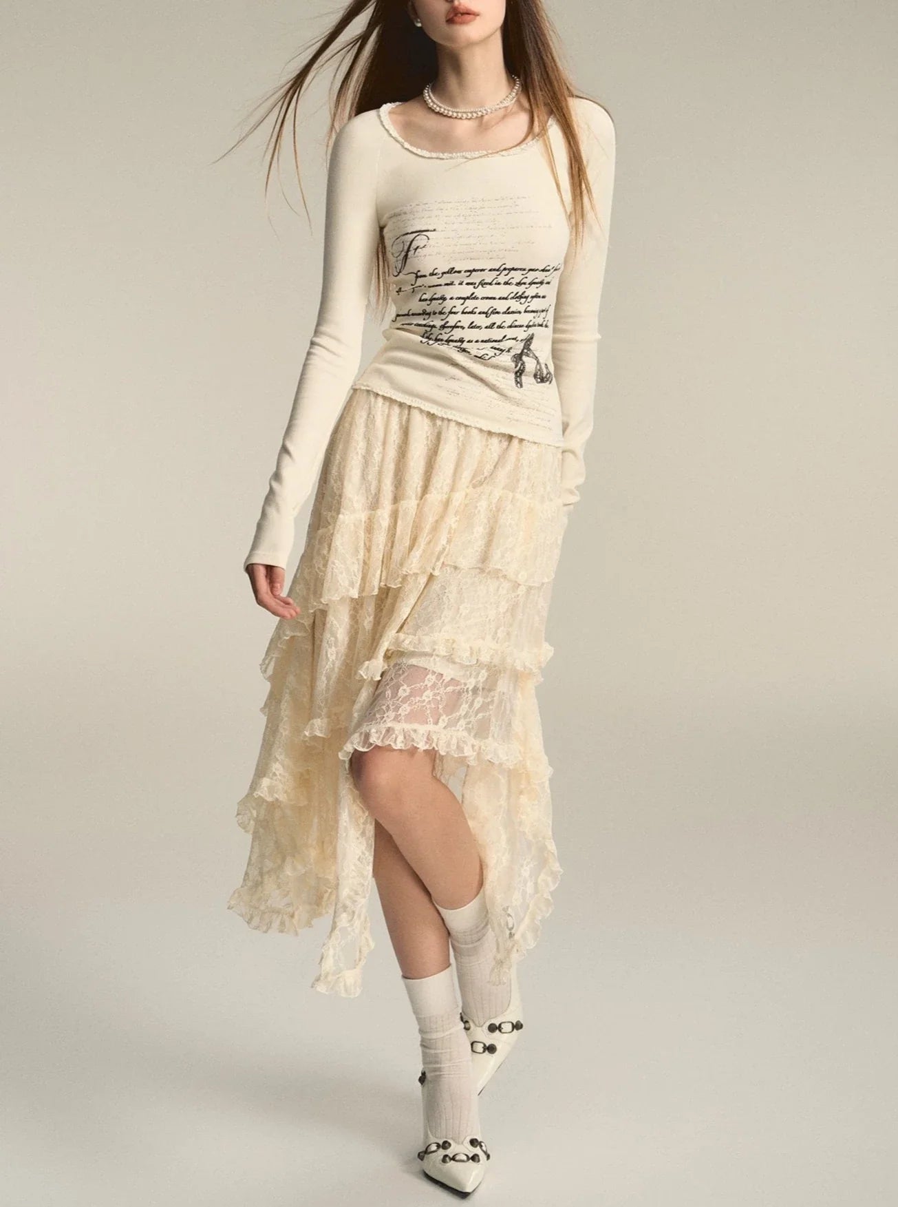 Irregular Design Long Skirt - chiclara