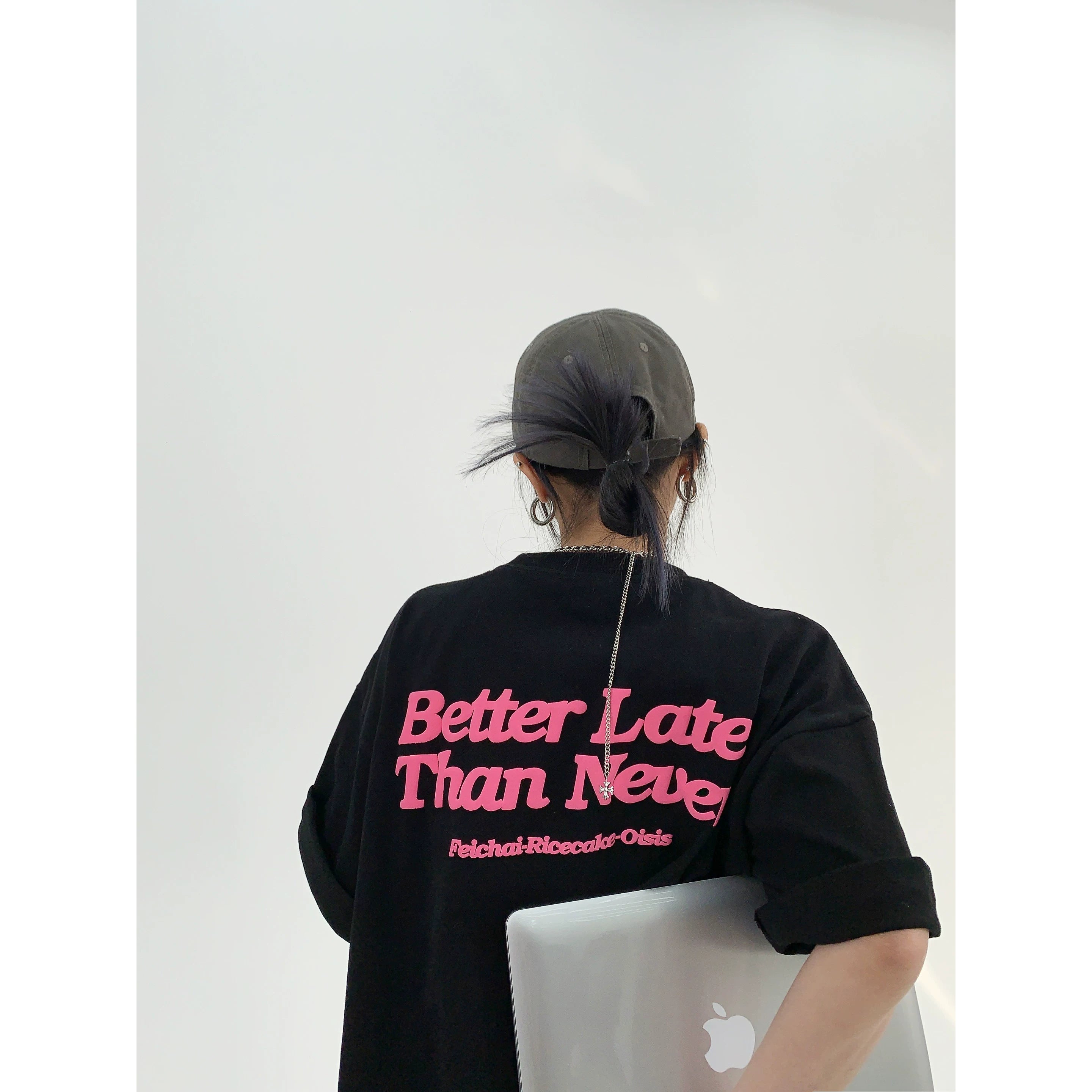Better Late Neon Script Tee
