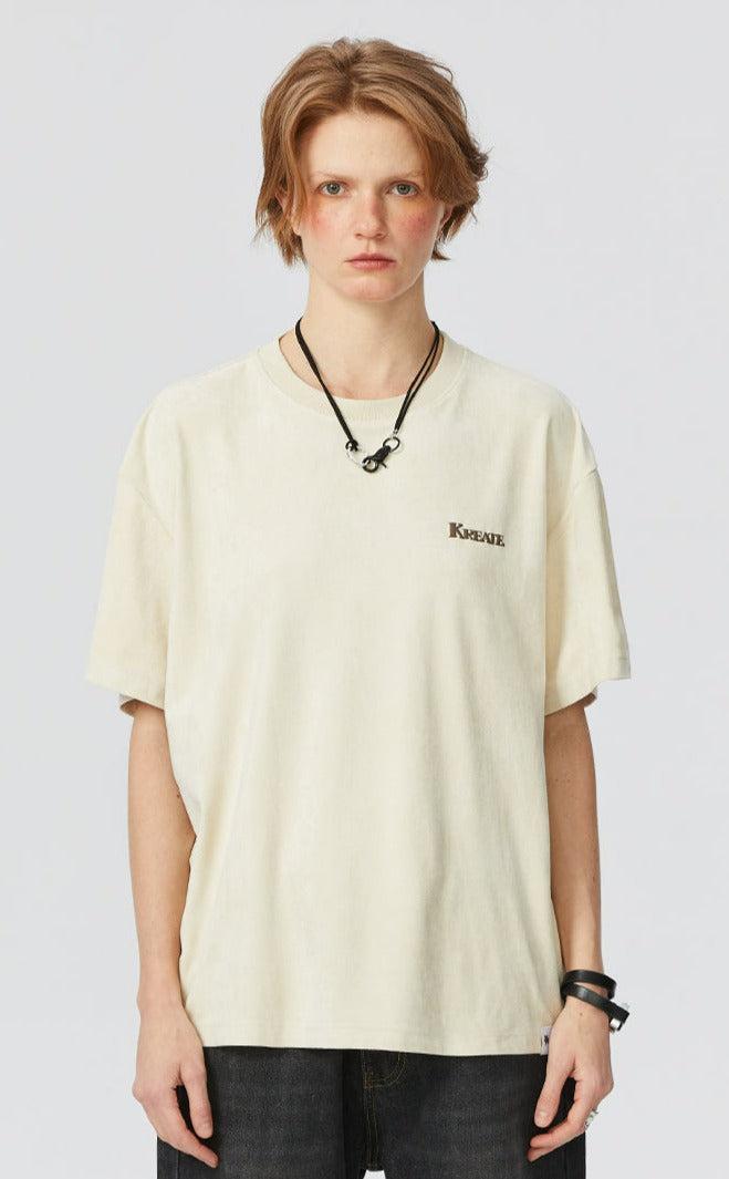 T-Shirt with Basic Embroidered Logo - chiclara