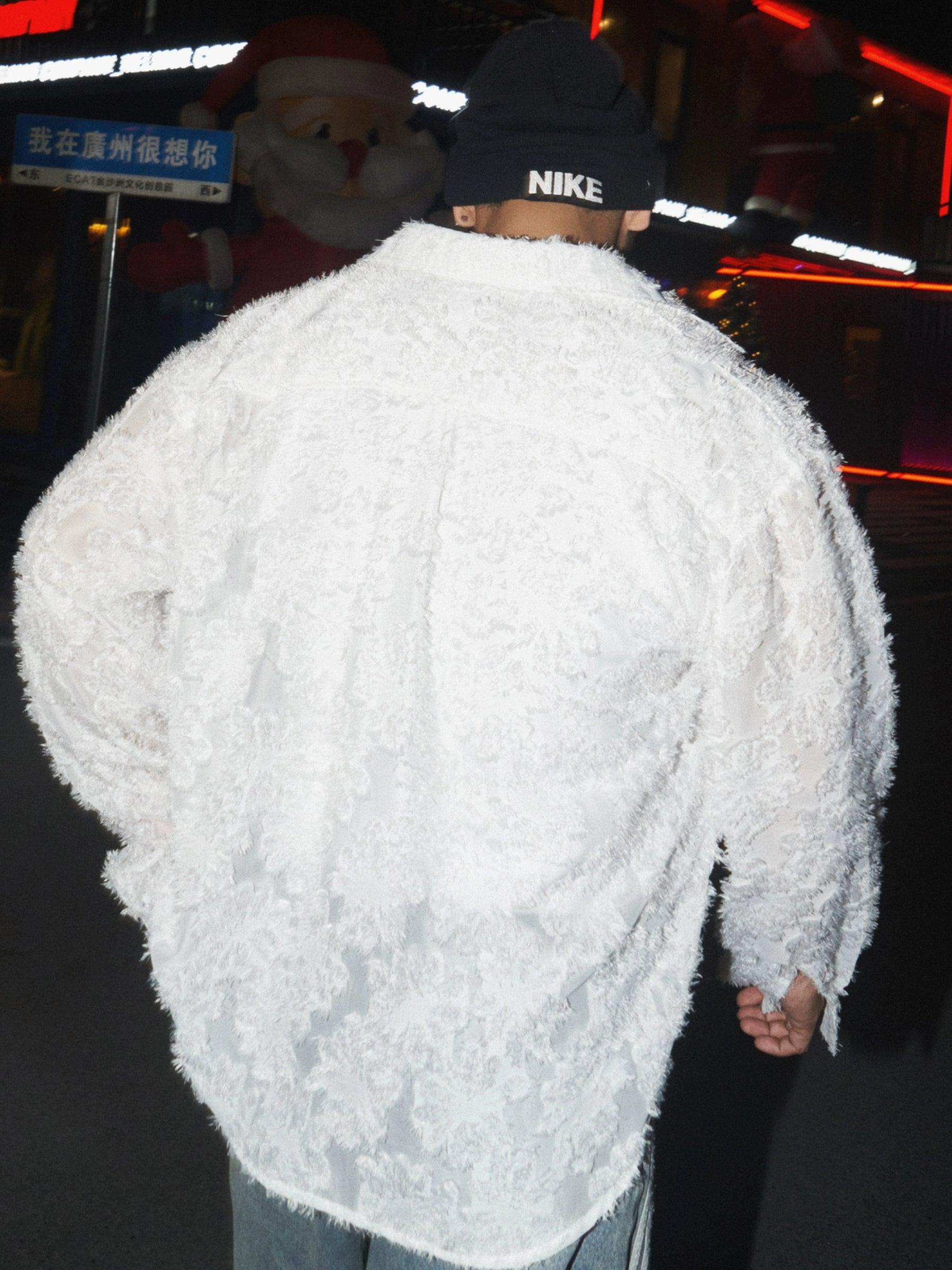 Fuzzy White Oversized Jacket