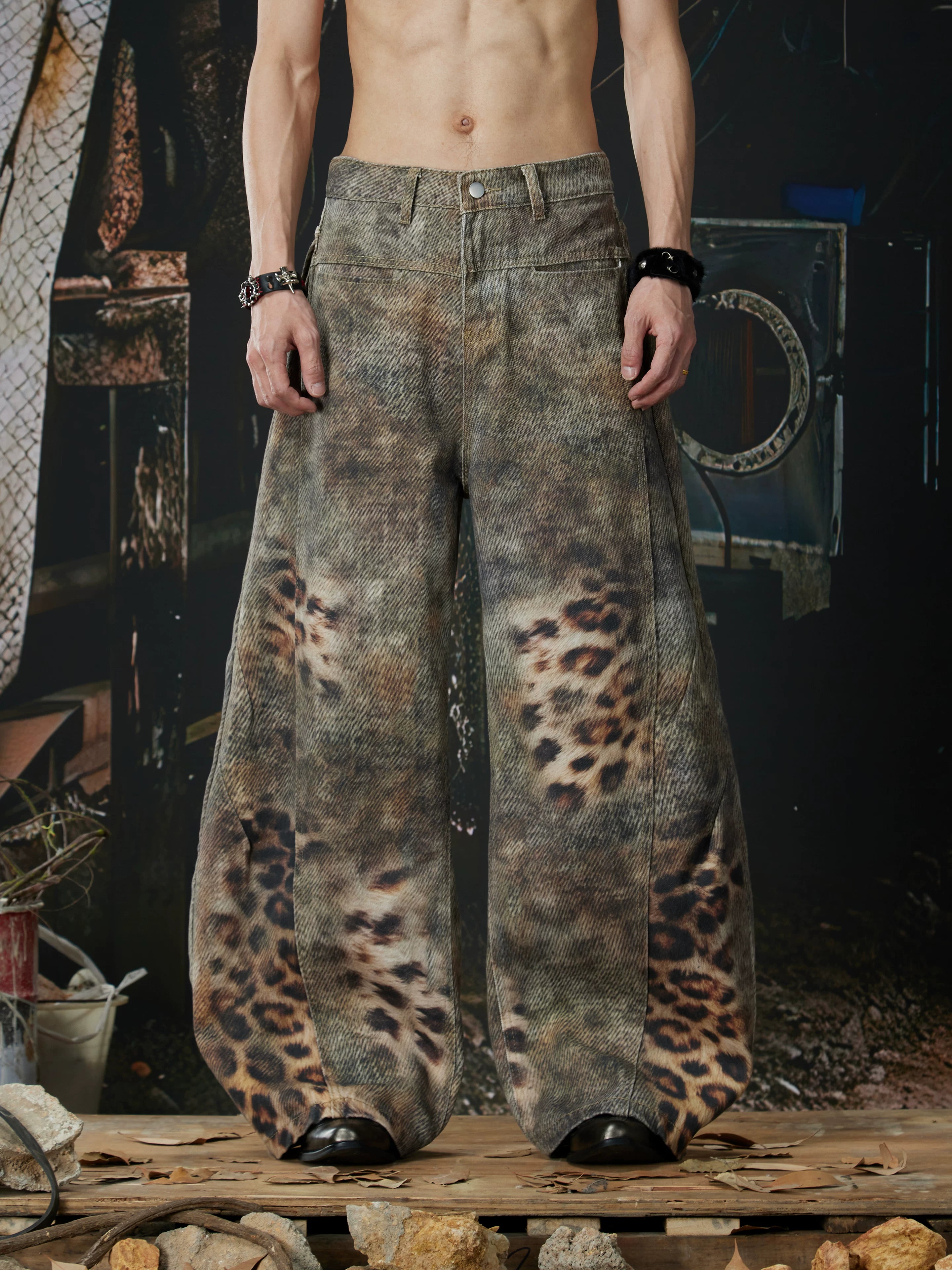Savage Mirage Leopard Flare Jeans