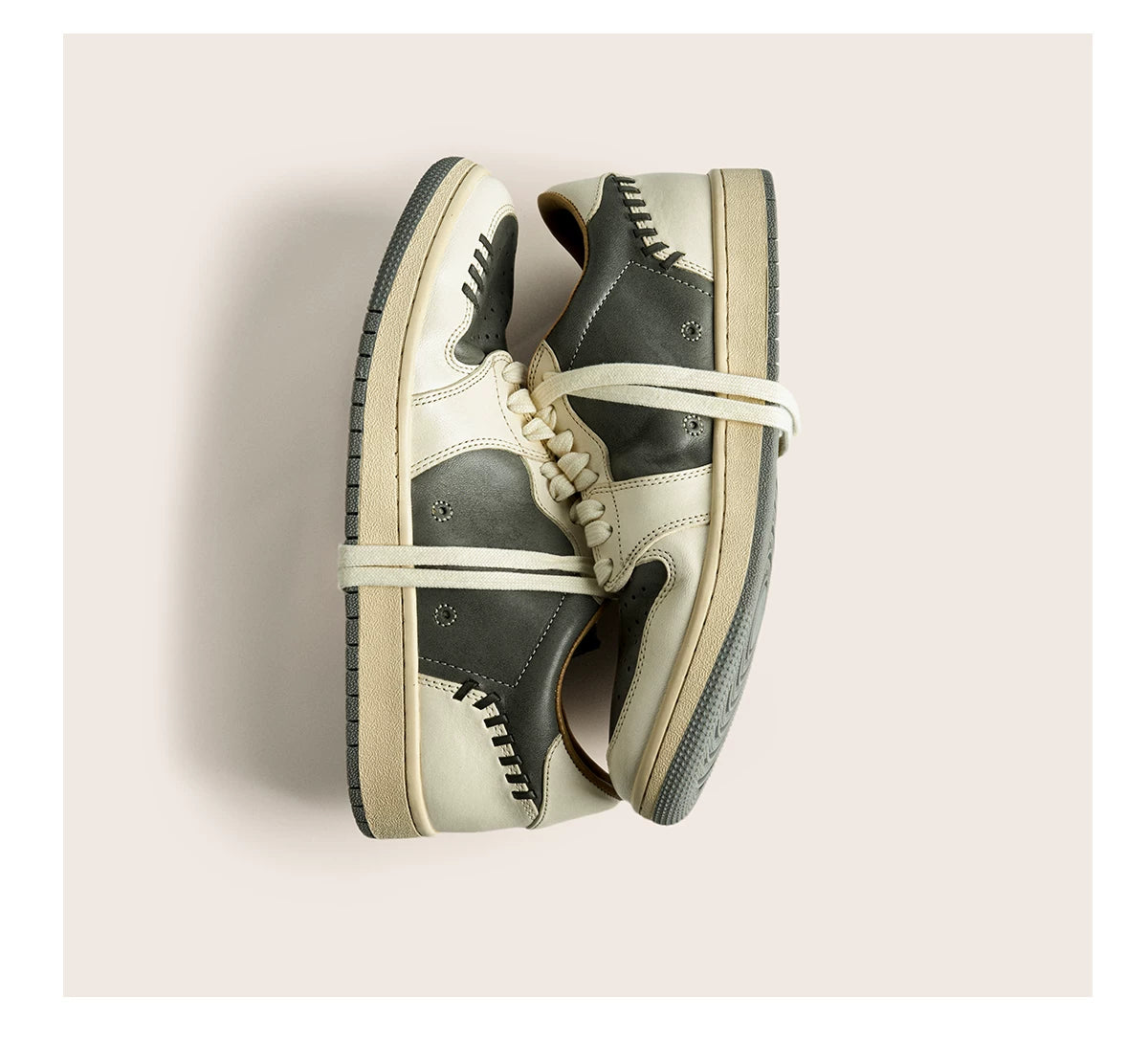 Retro Two-Tone Casual Sneakers