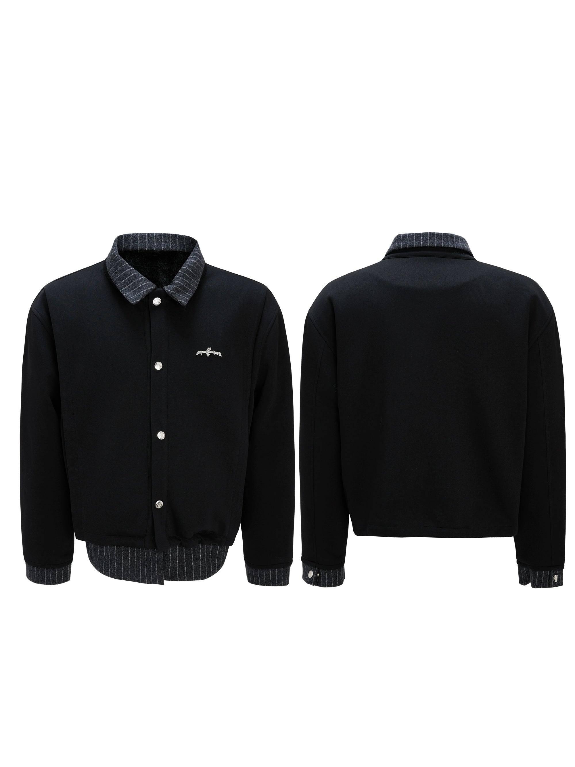 Pinstripe Collar Baseball Jackets