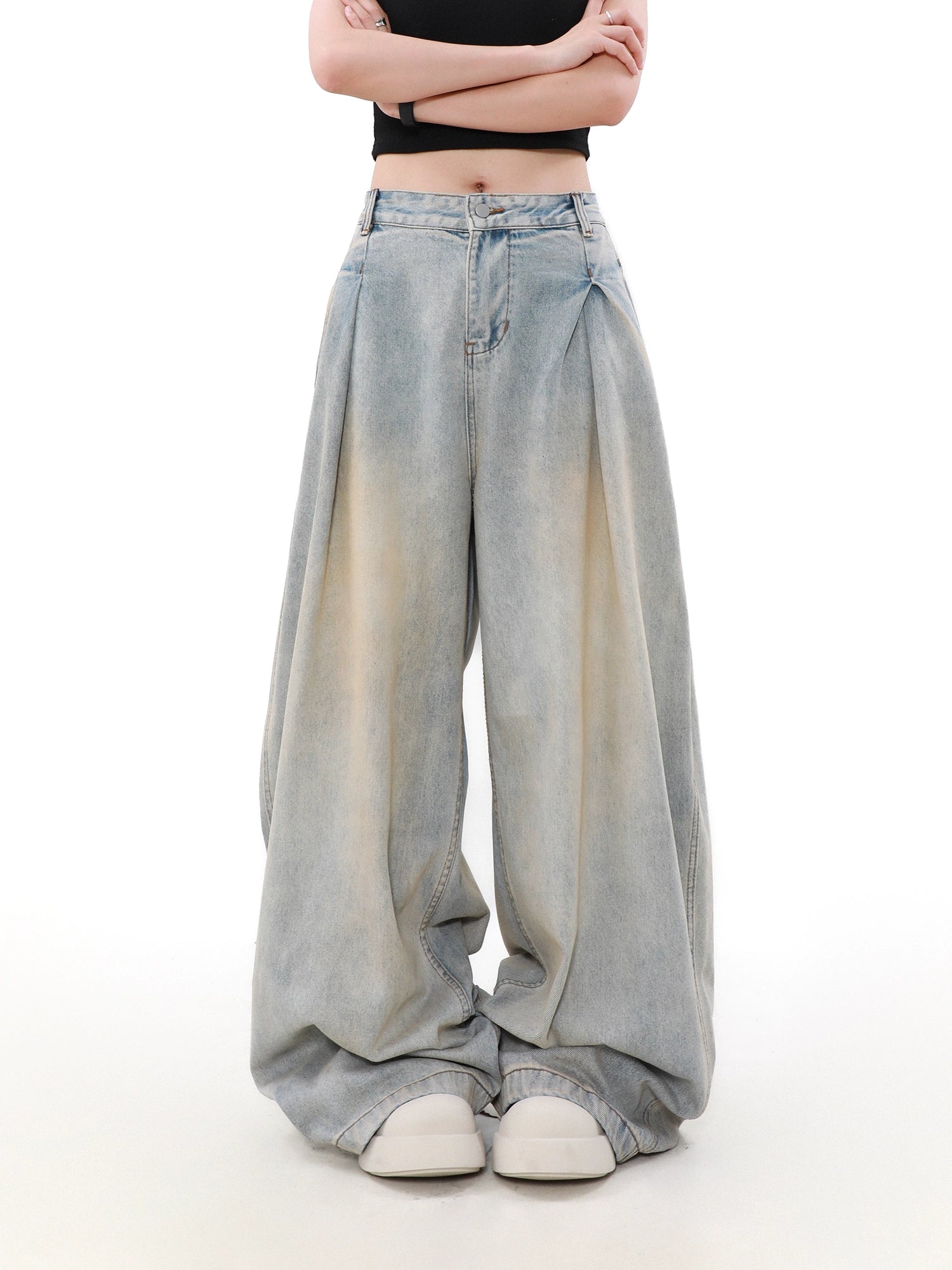 Glacier Drape Ultra Wide Jeans