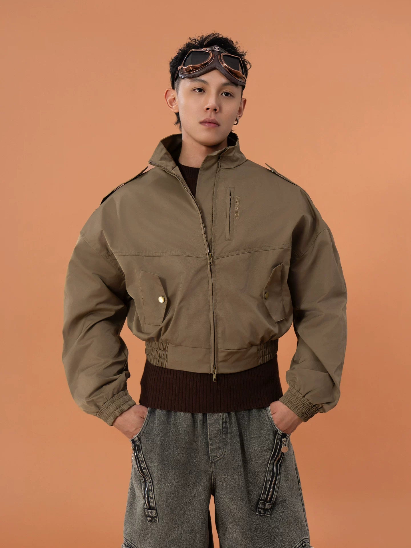 Aviator Hem-Rib Flight Bomber Jacket