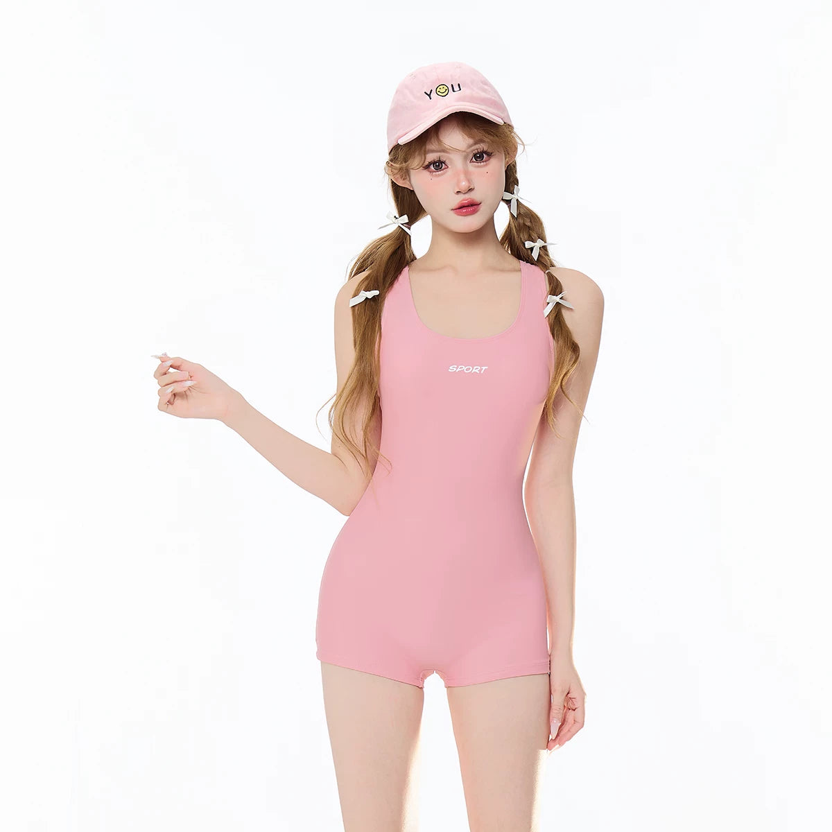 Cotton Candy Court Sporty Swim Romper