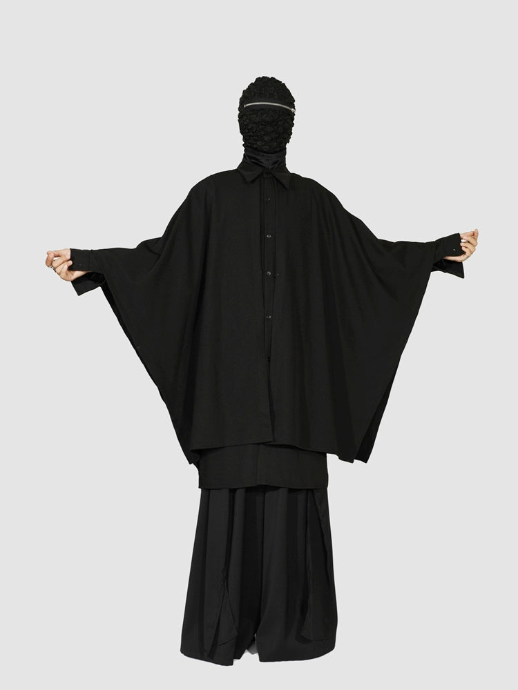 Avant-Garde Oversized Black Shirt