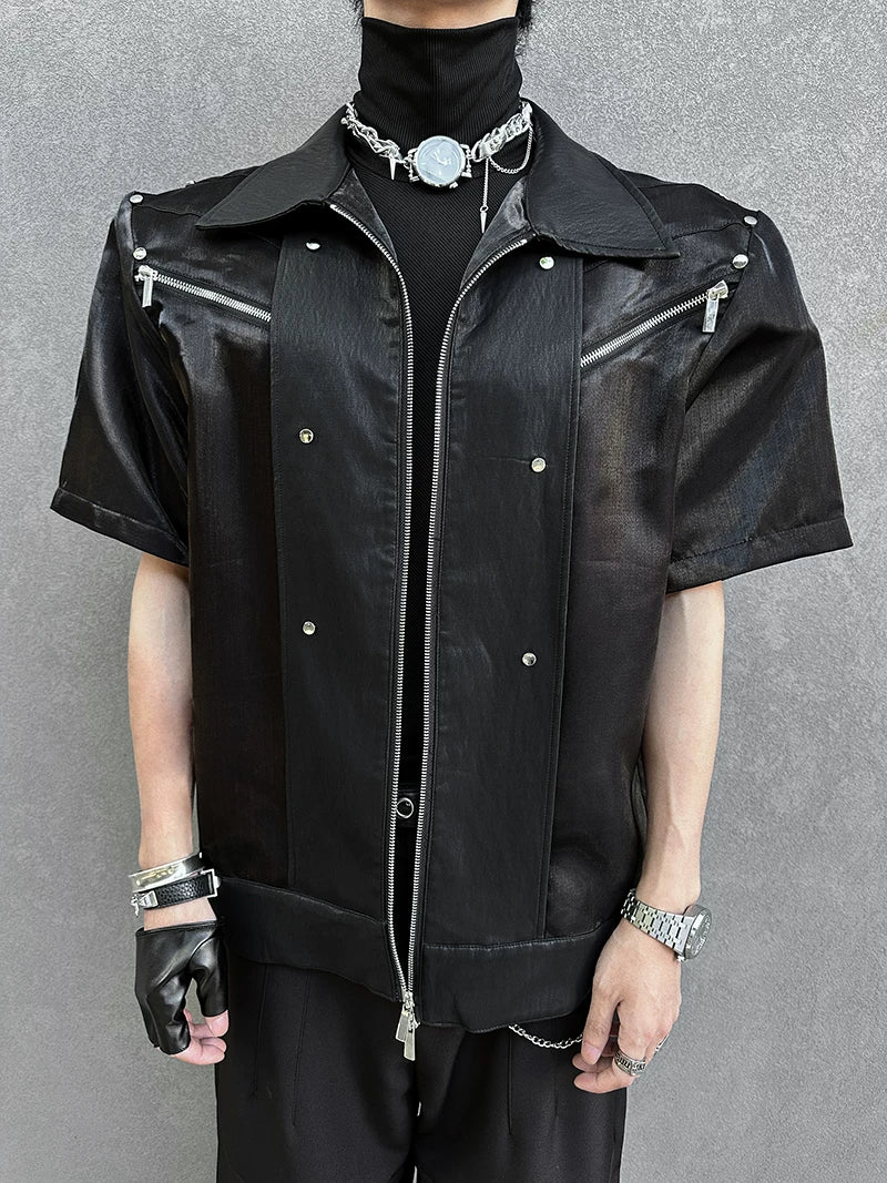 Midnight Vortex Moto Shirt