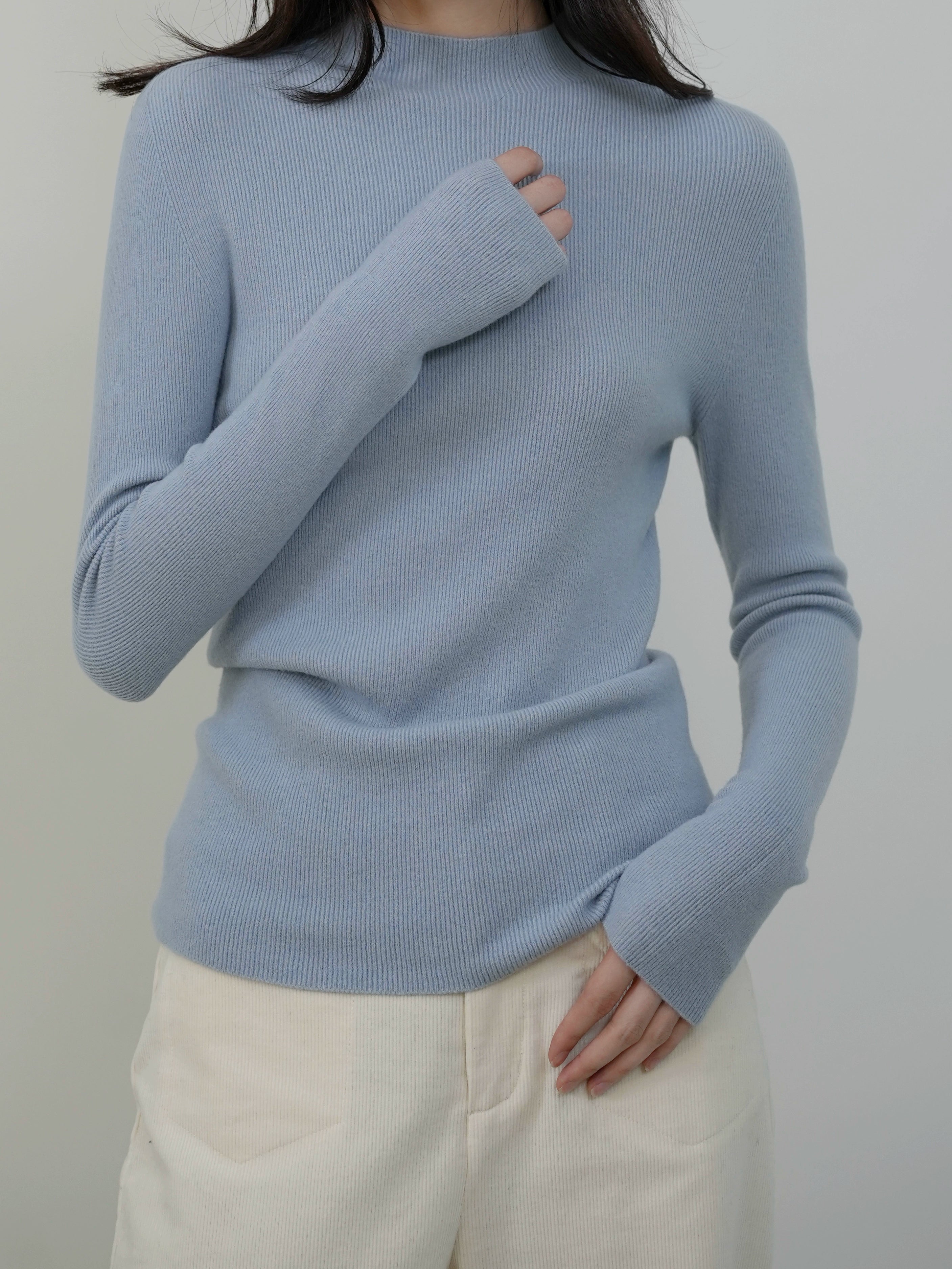 Mock Neck Knit Sweater
