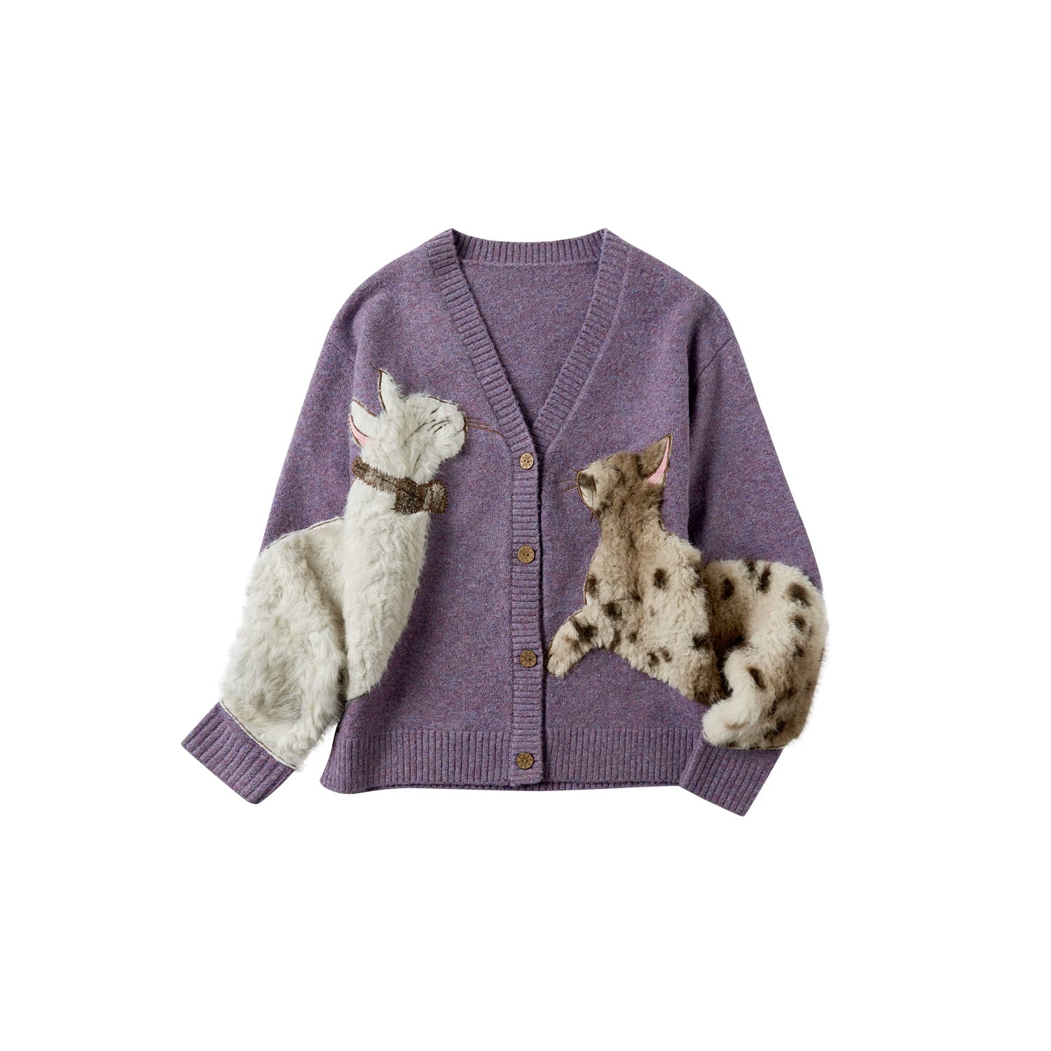 Velvet Purrmates Fuzzy Cat Cardigan