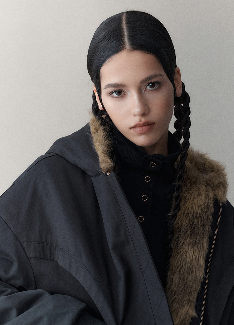 Reversible Hooded Faux Fur Winter Jacket