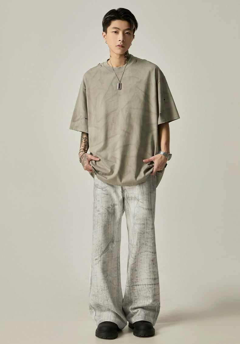 Marble Drift Wide-Leg Jeans
