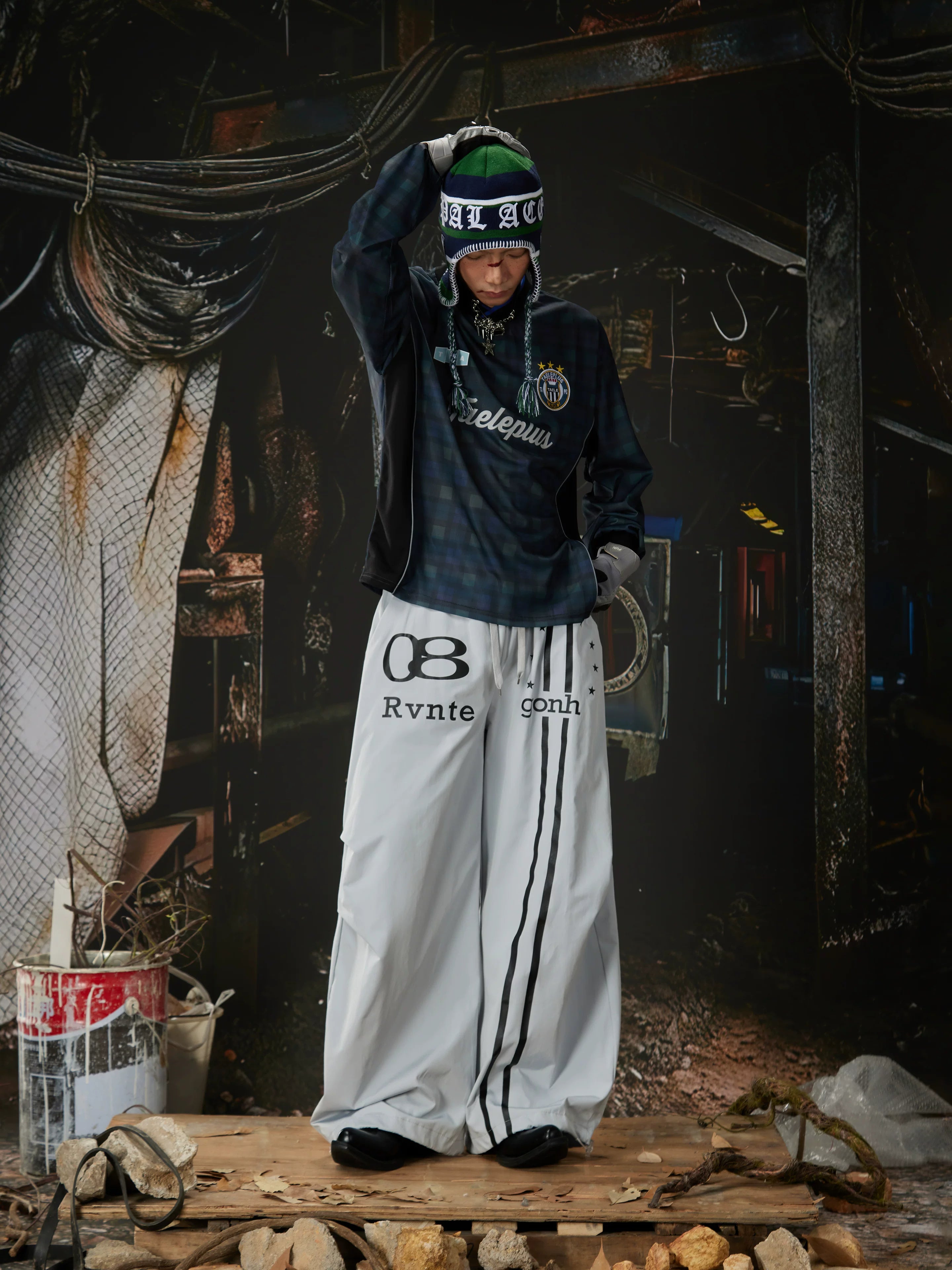 Rally Astro‑Stripe Track Pants