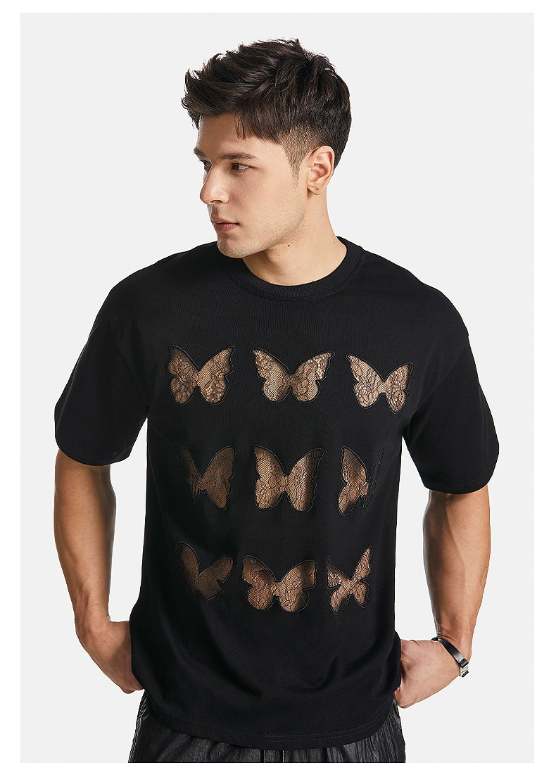 Butterfly Motif Oversized Tee