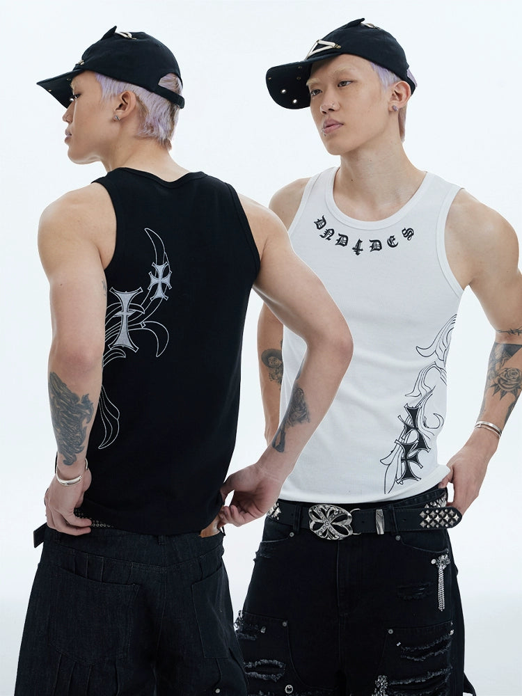 Gothic Letter Tattoo Tank Top