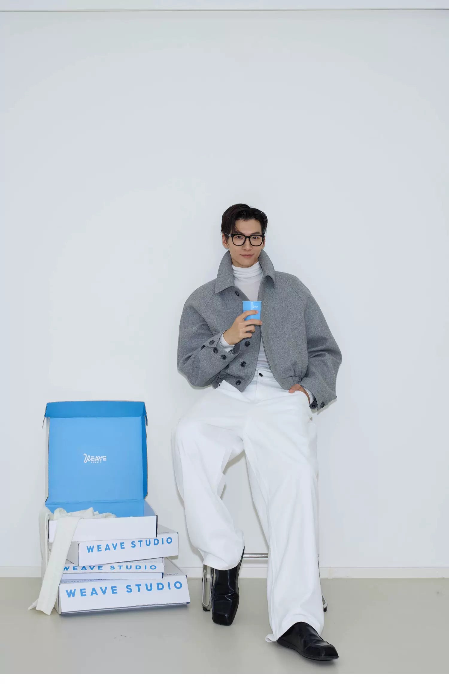 Granite Loft Cropped Wool Blouson