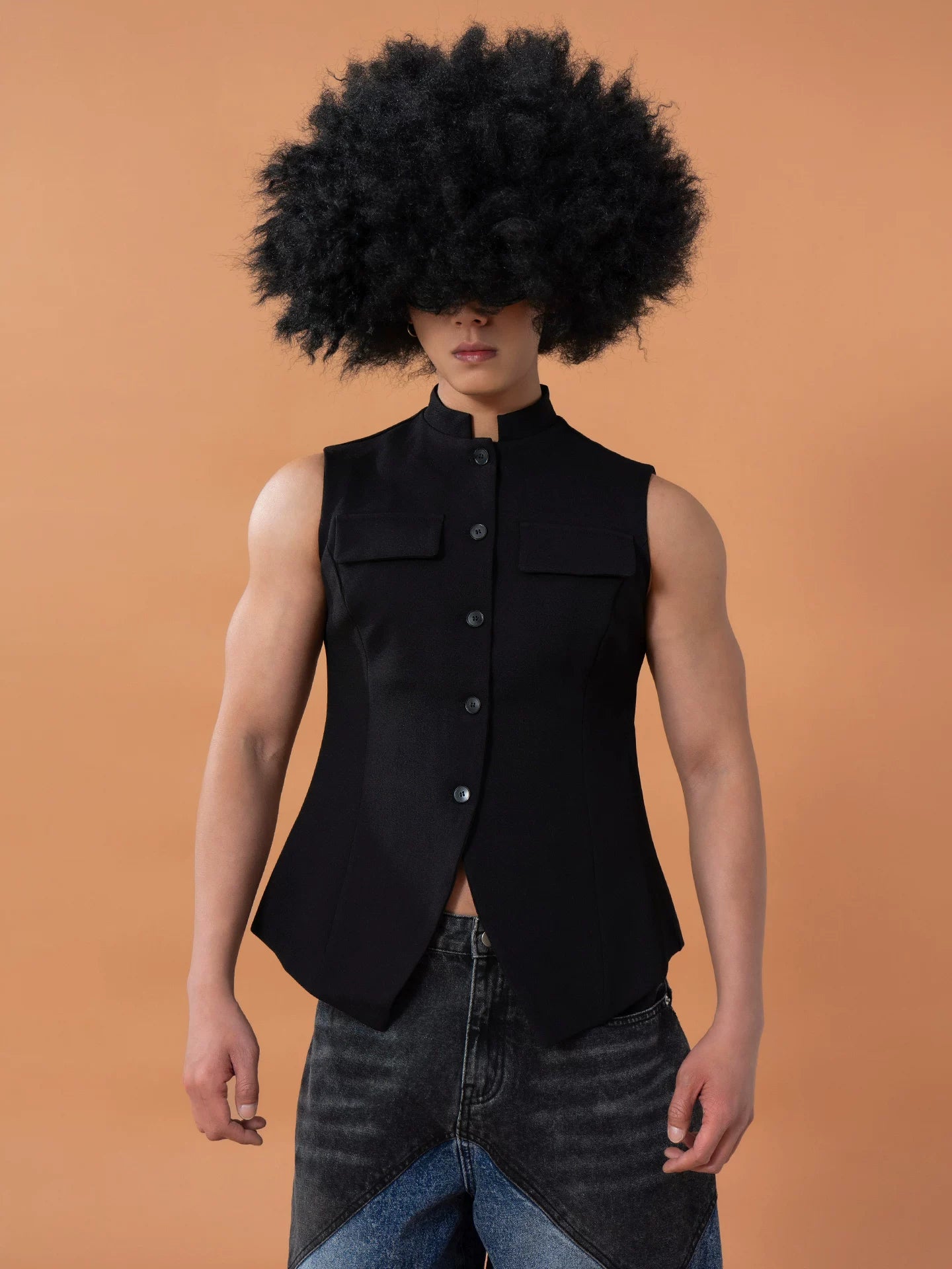 Midnight Mandarin Tailored Vest