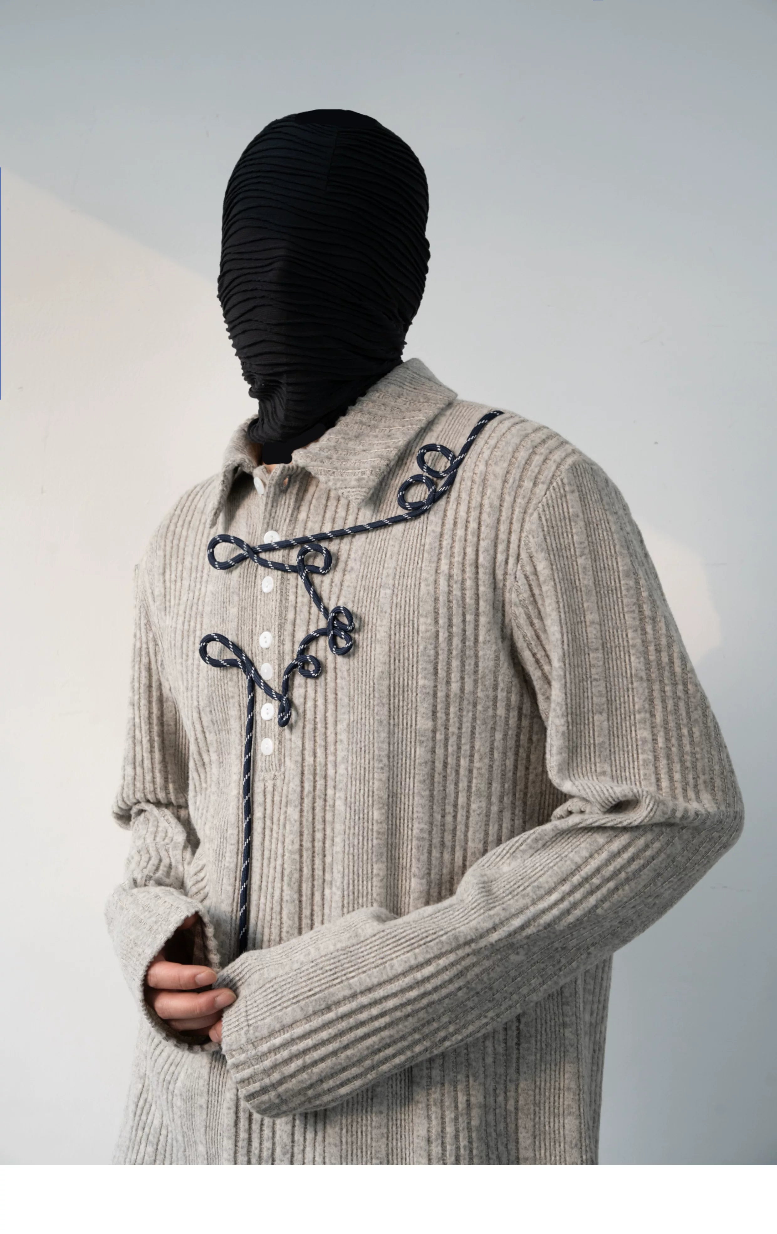 Twilight Script Ribbed Knit Overshirt