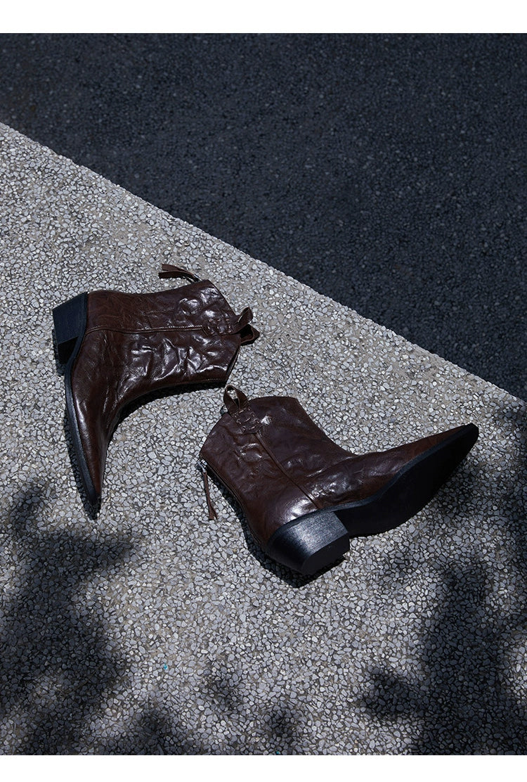 Patent Pointed-Toe Dress Shoes.