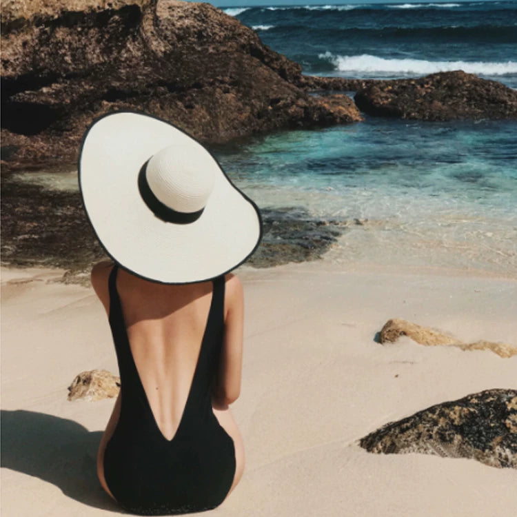 Midnight Current Deep‑V Back One‑Piece
