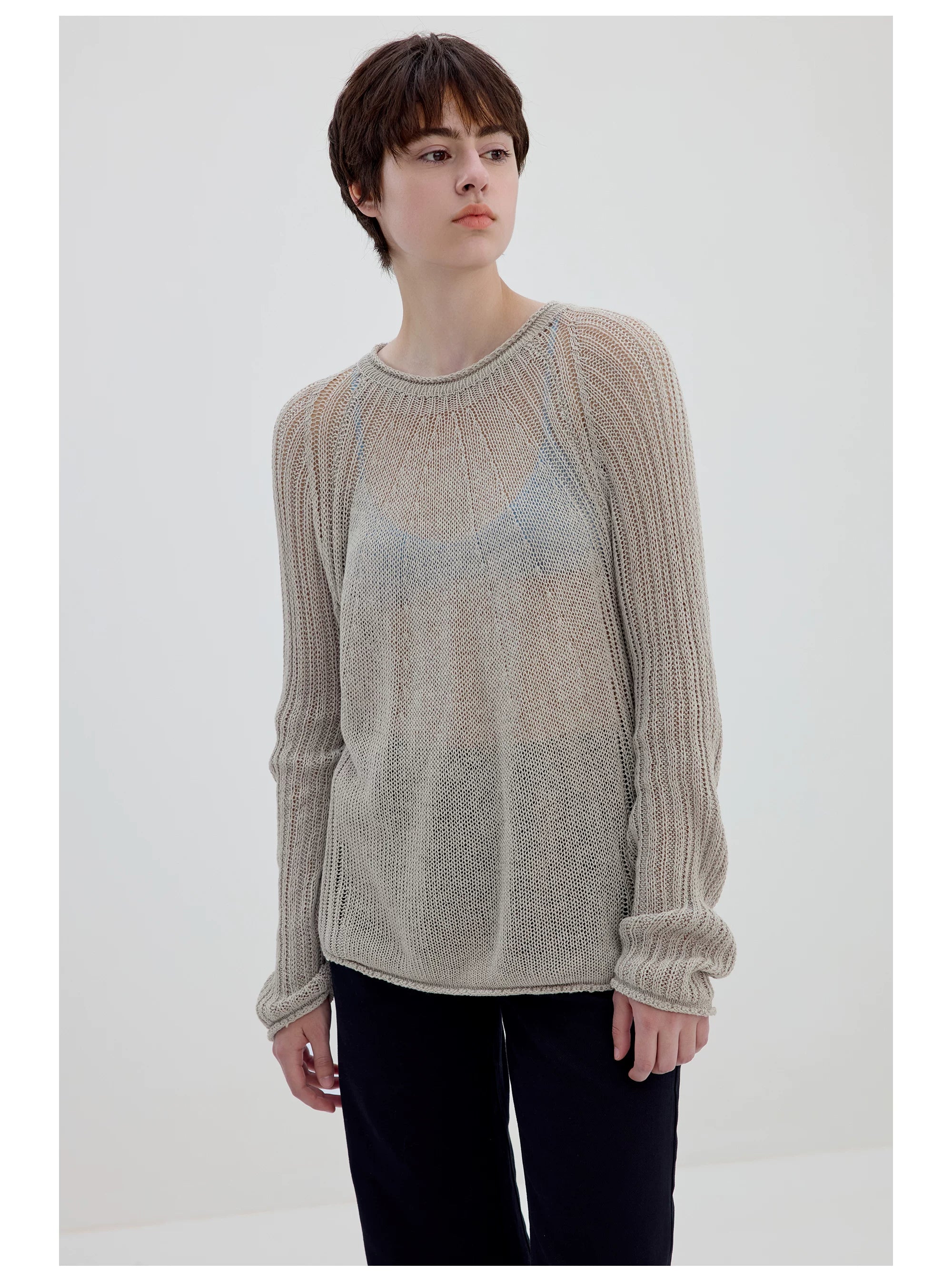 Sunmesh Sheer Knit Sweater