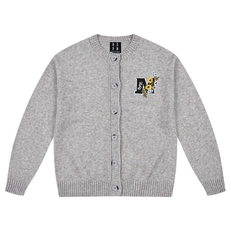Floral Embroidered Button-Up Cardigan
